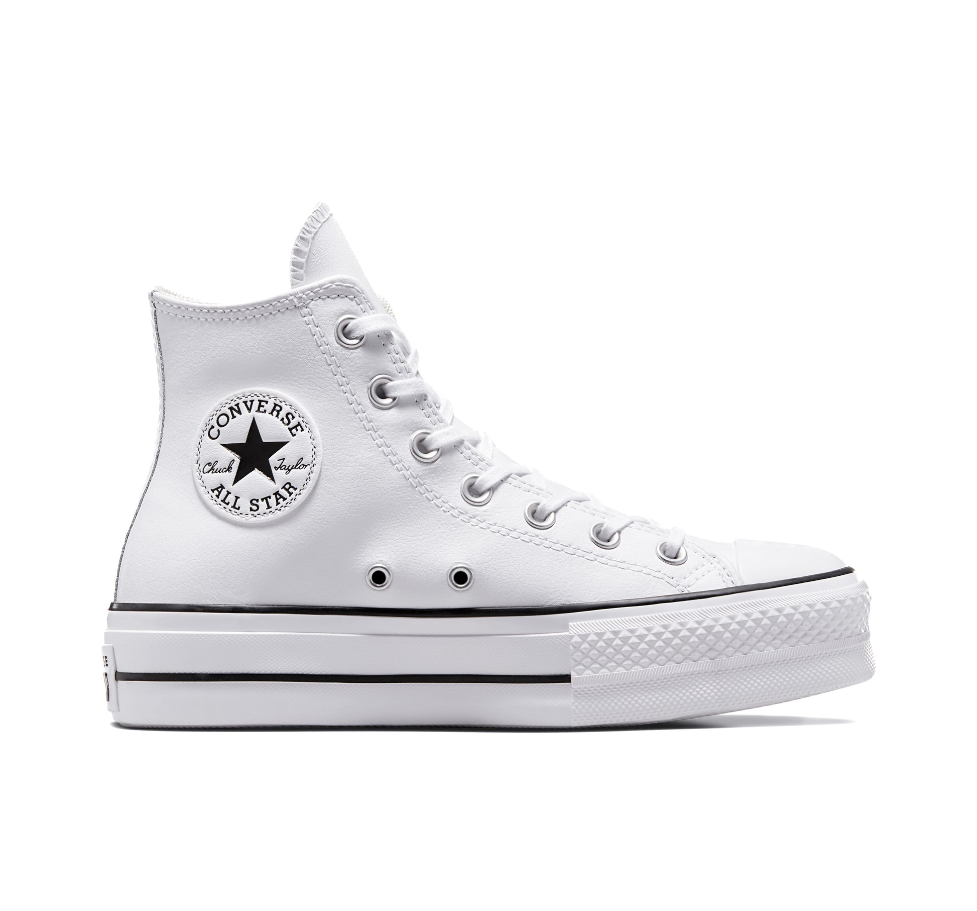 Tenis Converse Chuck Taylor All Star Lift Leather Bota Blanco Tenis