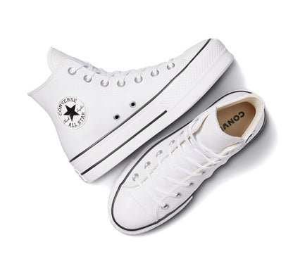 Tenis Converse Chuck Taylor All Star Lift Leather Bota Blanco Tenis