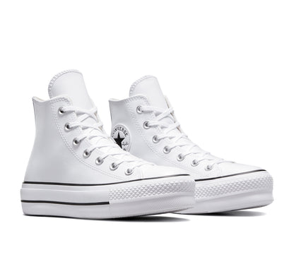 Tenis Converse Chuck Taylor All Star Lift Leather Bota Blanco Tenis