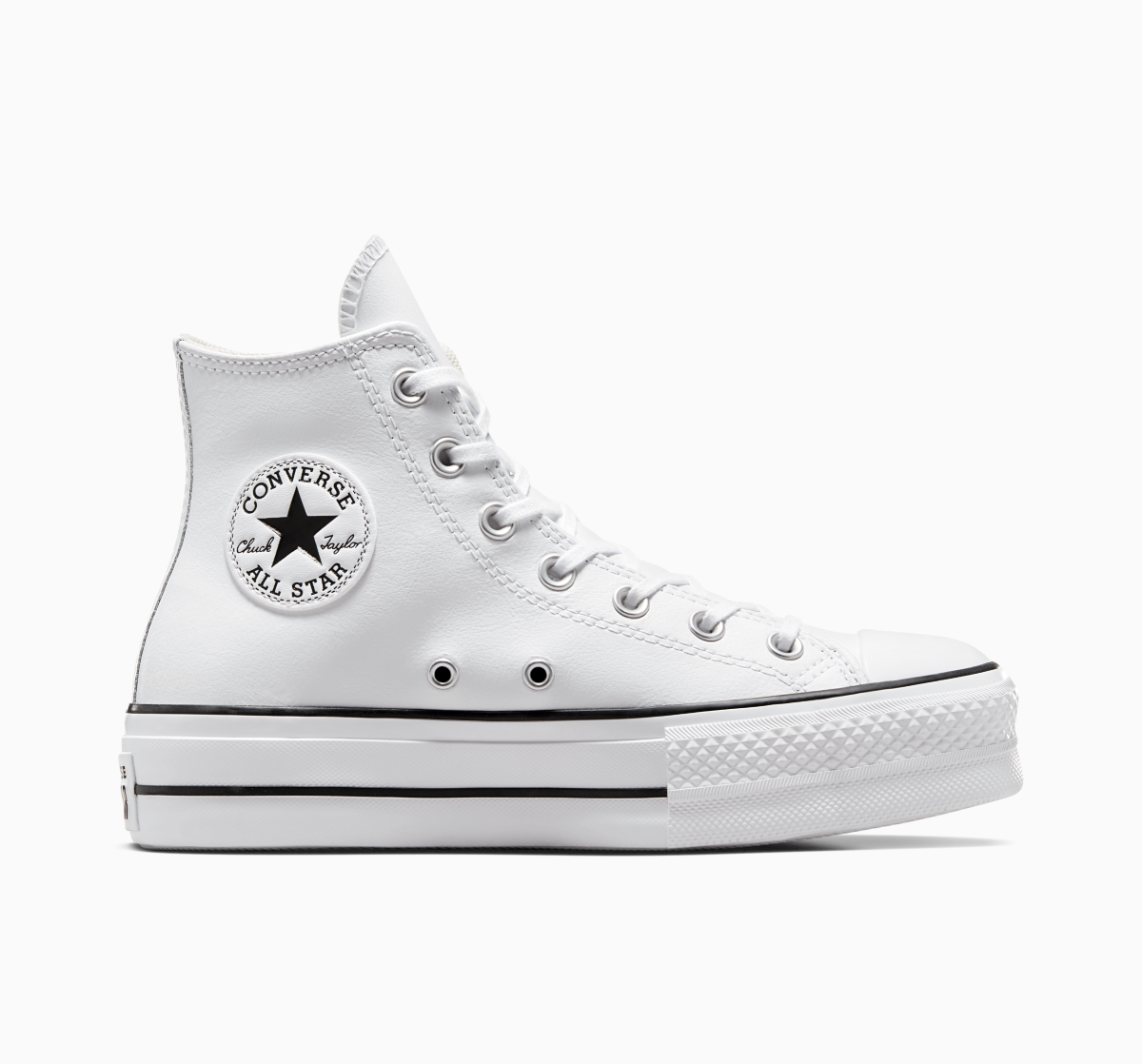 Tenis Converse Chuck Taylor All Star Lift Leather Bota Blanco Tenis