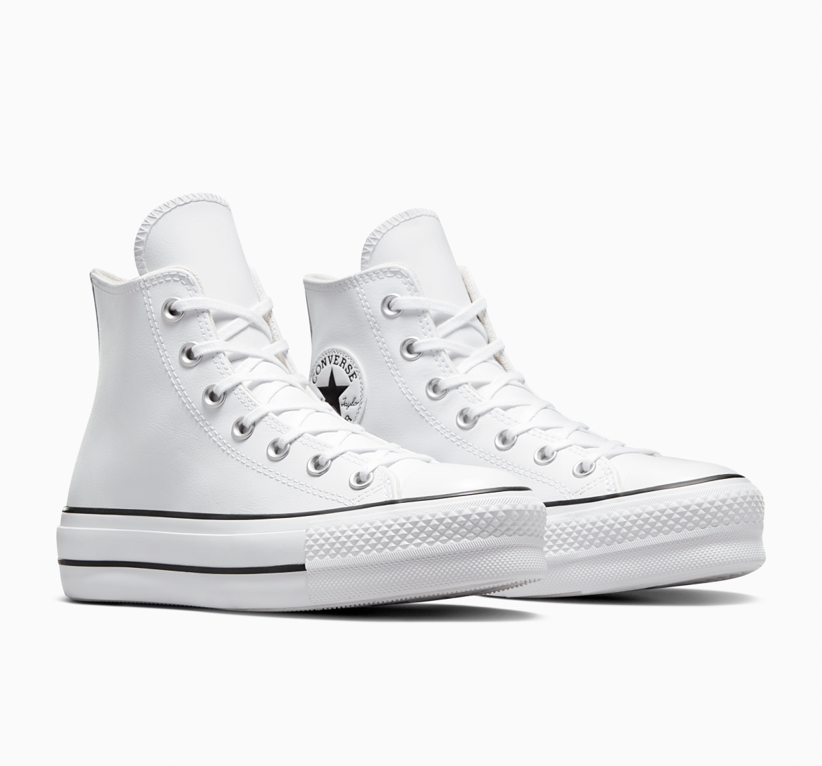 Tenis Converse Chuck Taylor All Star Lift Leather Bota Blanco Tenis