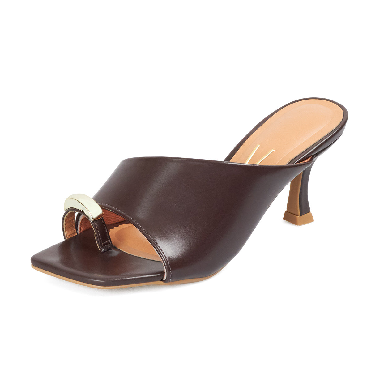 Sandalia Tacon Medio Café-Cacao Vizzano