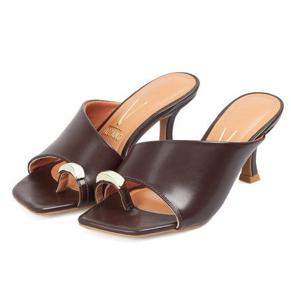 Sandalia Tacon Medio Café-Cacao Vizzano Sandalias