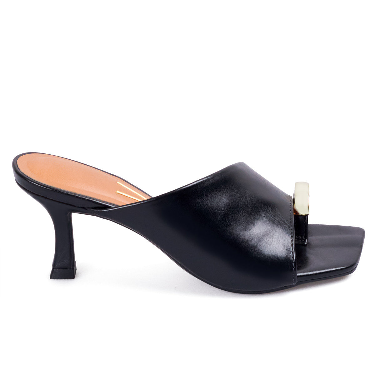 Sandalia Tacon Medio Negro Vizzano Sandalias