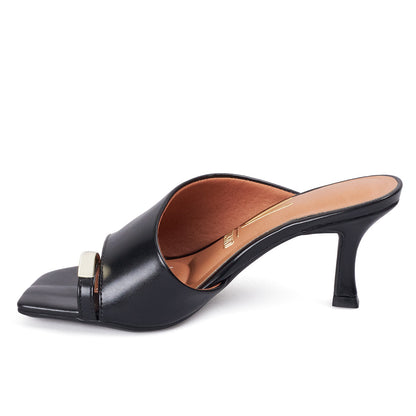 Sandalia Tacon Medio Negro Vizzano Sandalias