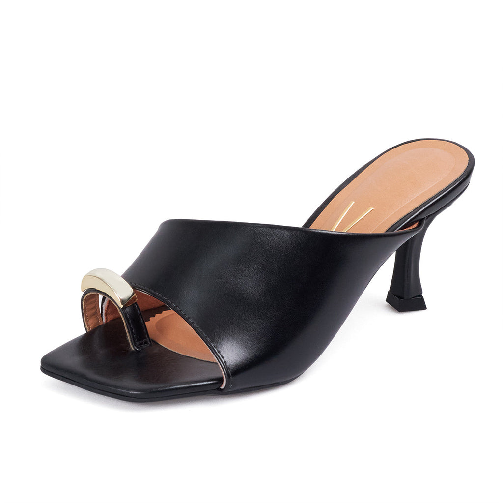 Sandalia Tacon Medio Negro Vizzano