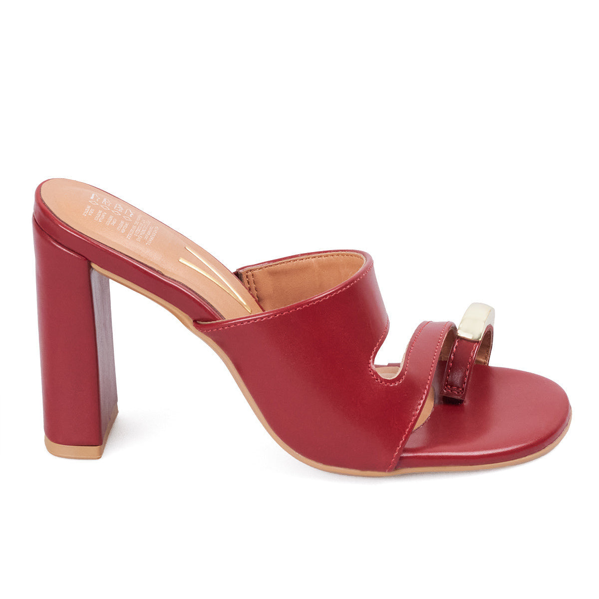 Sandalia Tacon Alto Mule Rojo-Cereza Vizzano Sandalias
