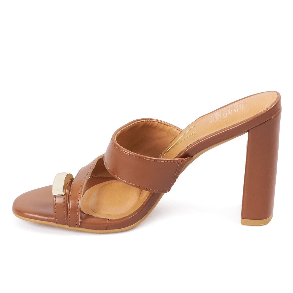 Sandalia Tacon Alto Mule Café-Mocca Vizzano Sandalia tacon