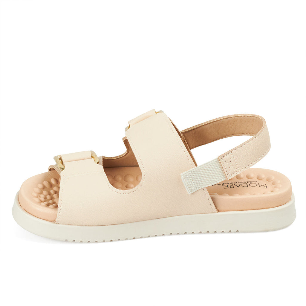 Sandalia Plana Comfort Blanco-Crema Modare