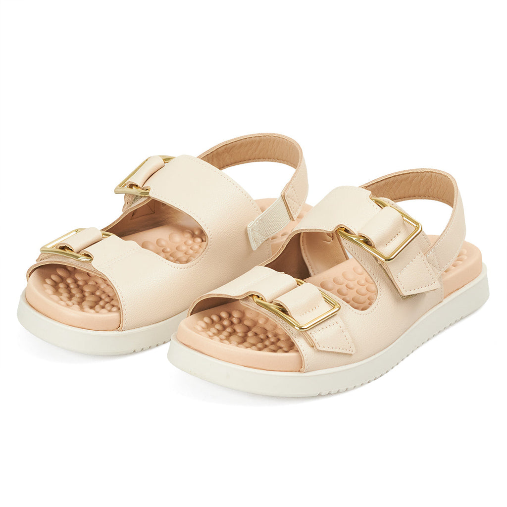 Sandalia Plana Comfort Blanco-Crema Modare