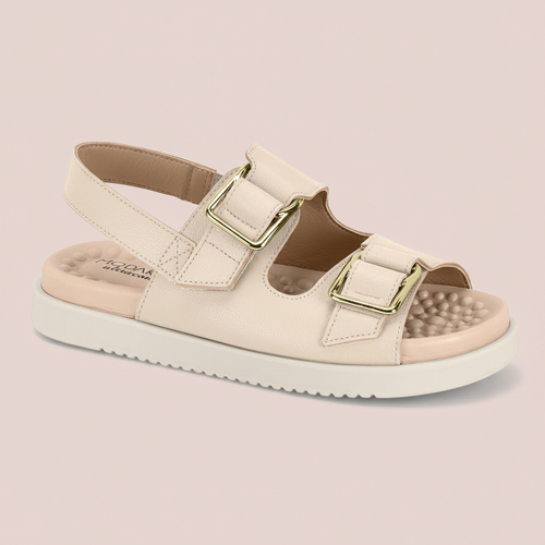 Sandalia Plana Comfort Blanco-Crema Modare Sandalia