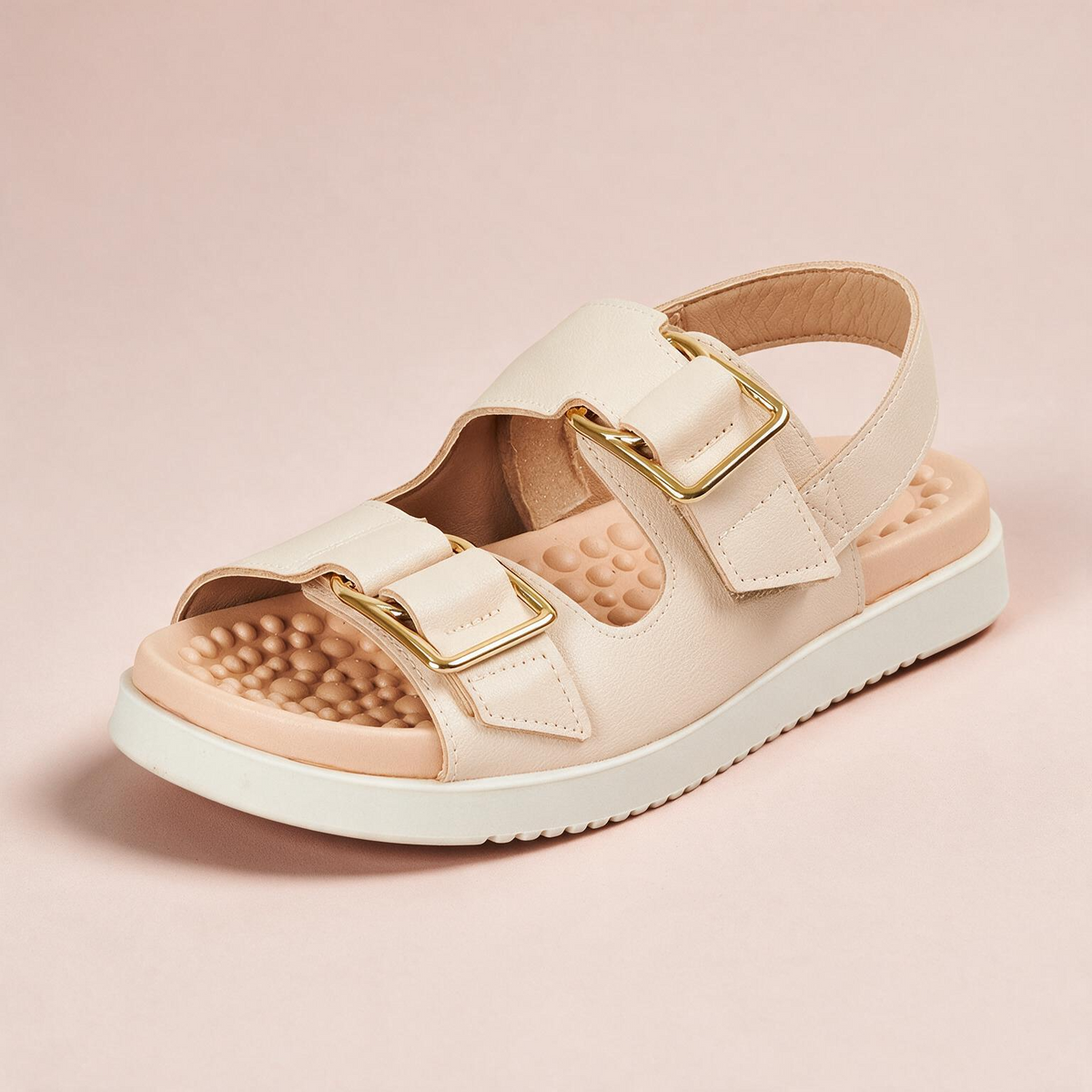 Sandalia Plana Comfort Blanco-Crema Modare Sandalia