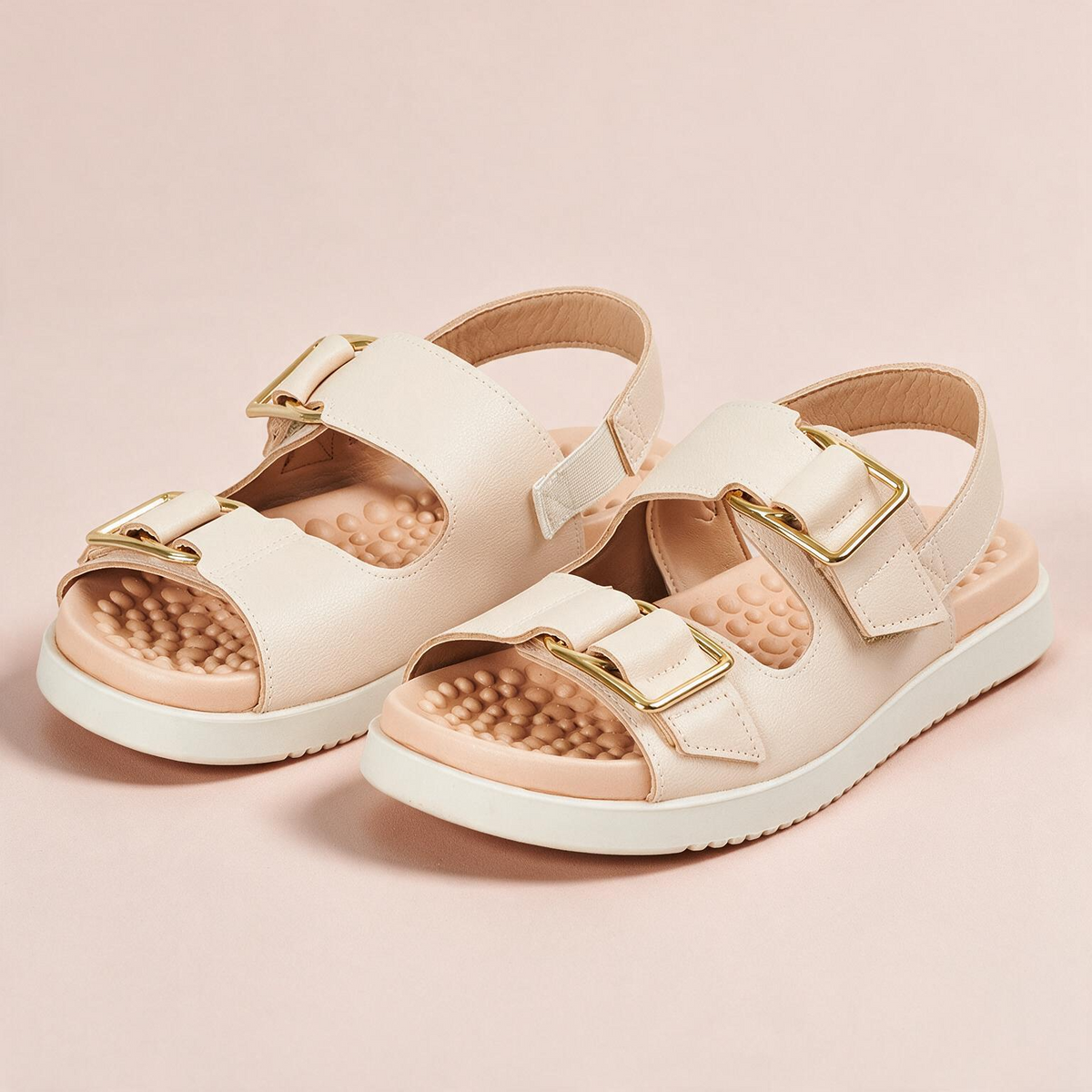 Sandalia Plana Comfort Blanco-Crema Modare Sandalia