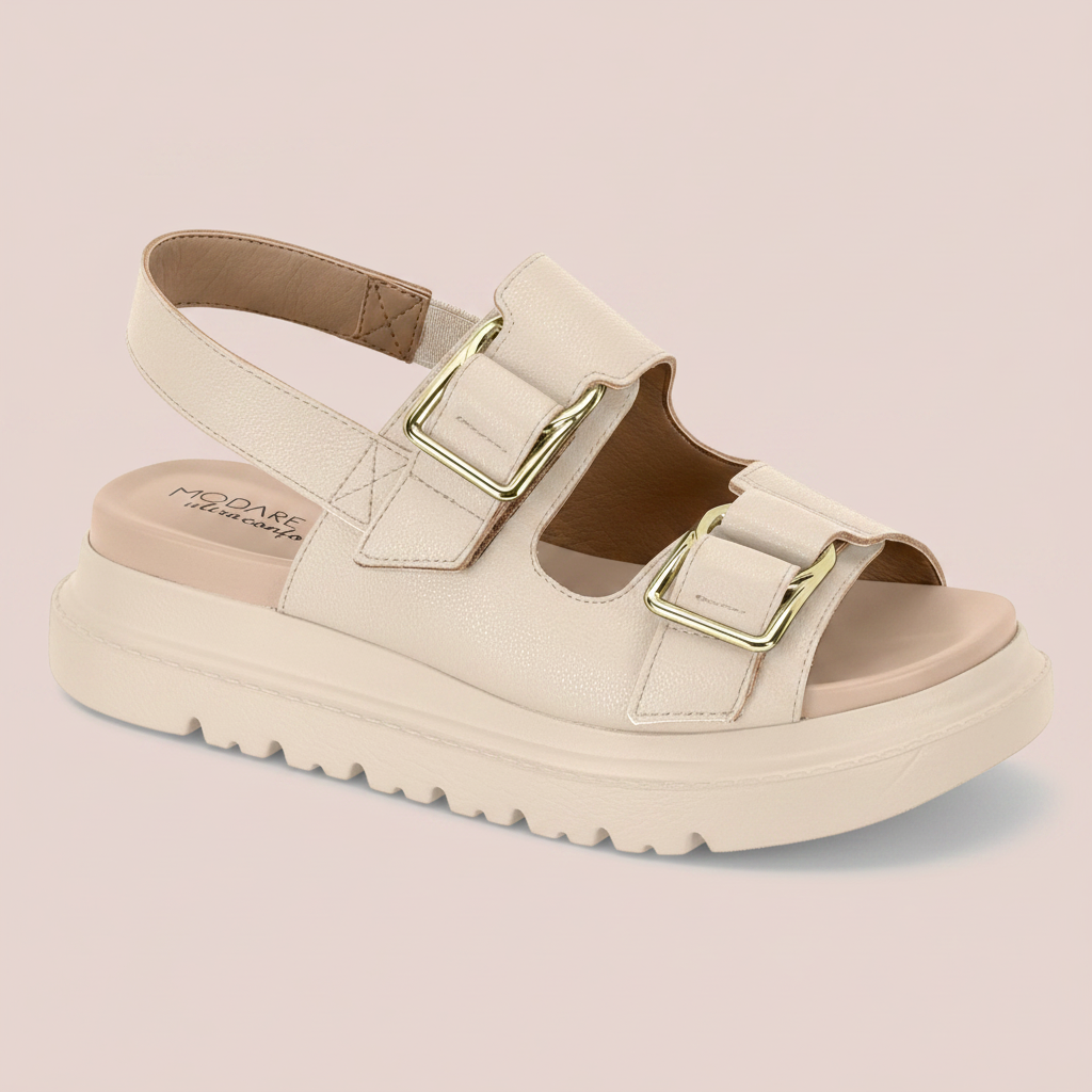 Sandalia Plana Chunky Crema Modare Sandalia
