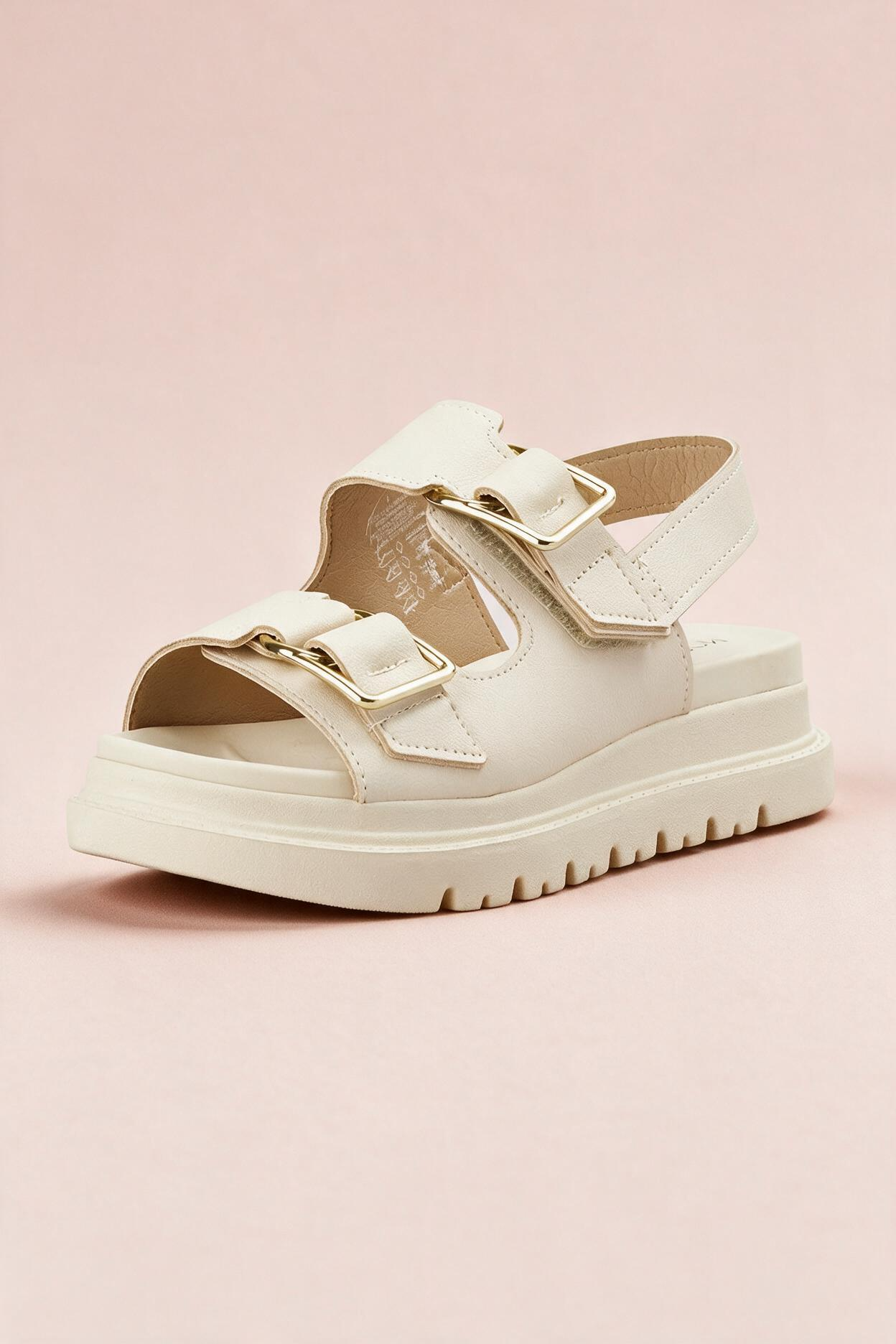 Sandalia Plana Chunky Crema Modare Sandalia