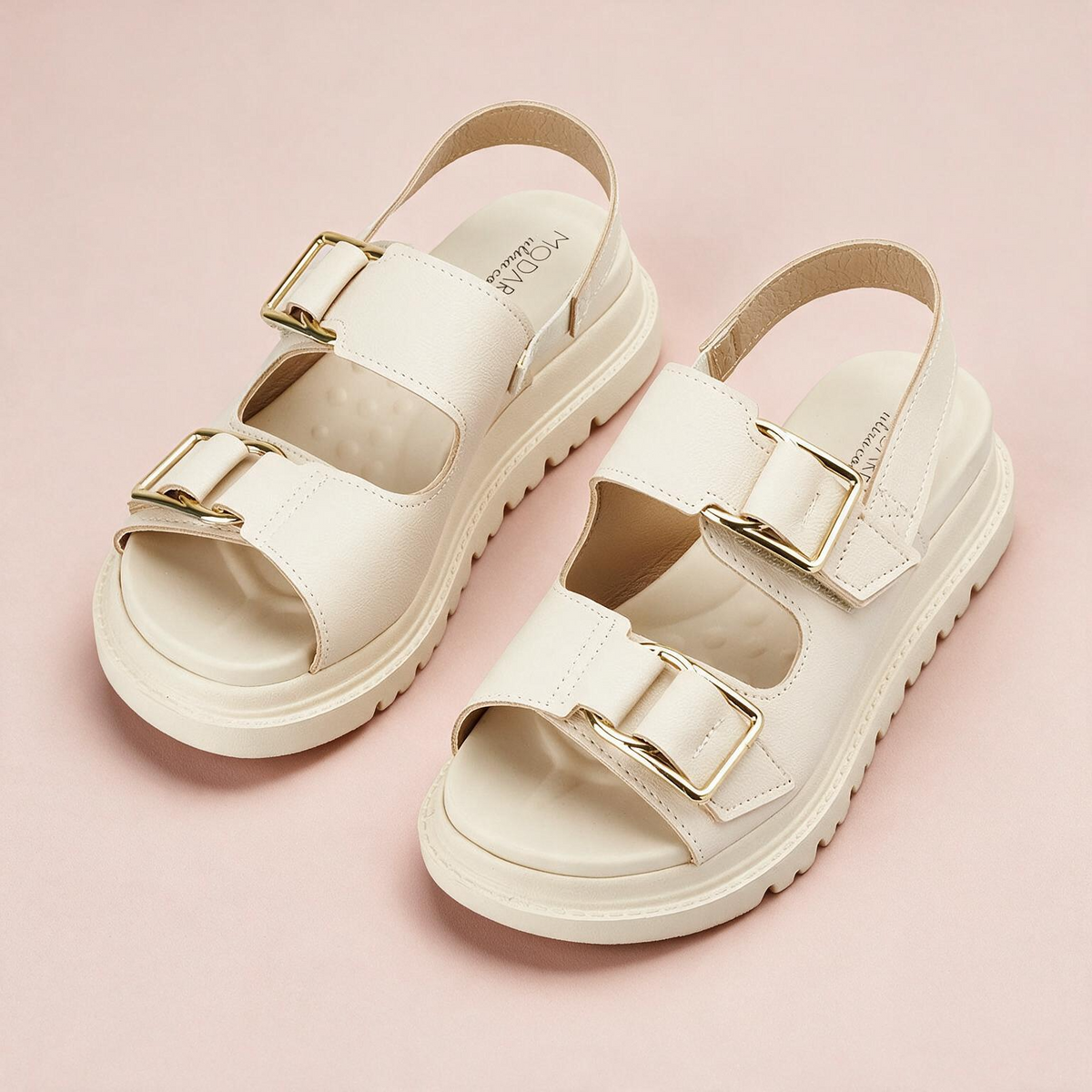 Sandalia Plana Chunky Crema Modare Sandalia