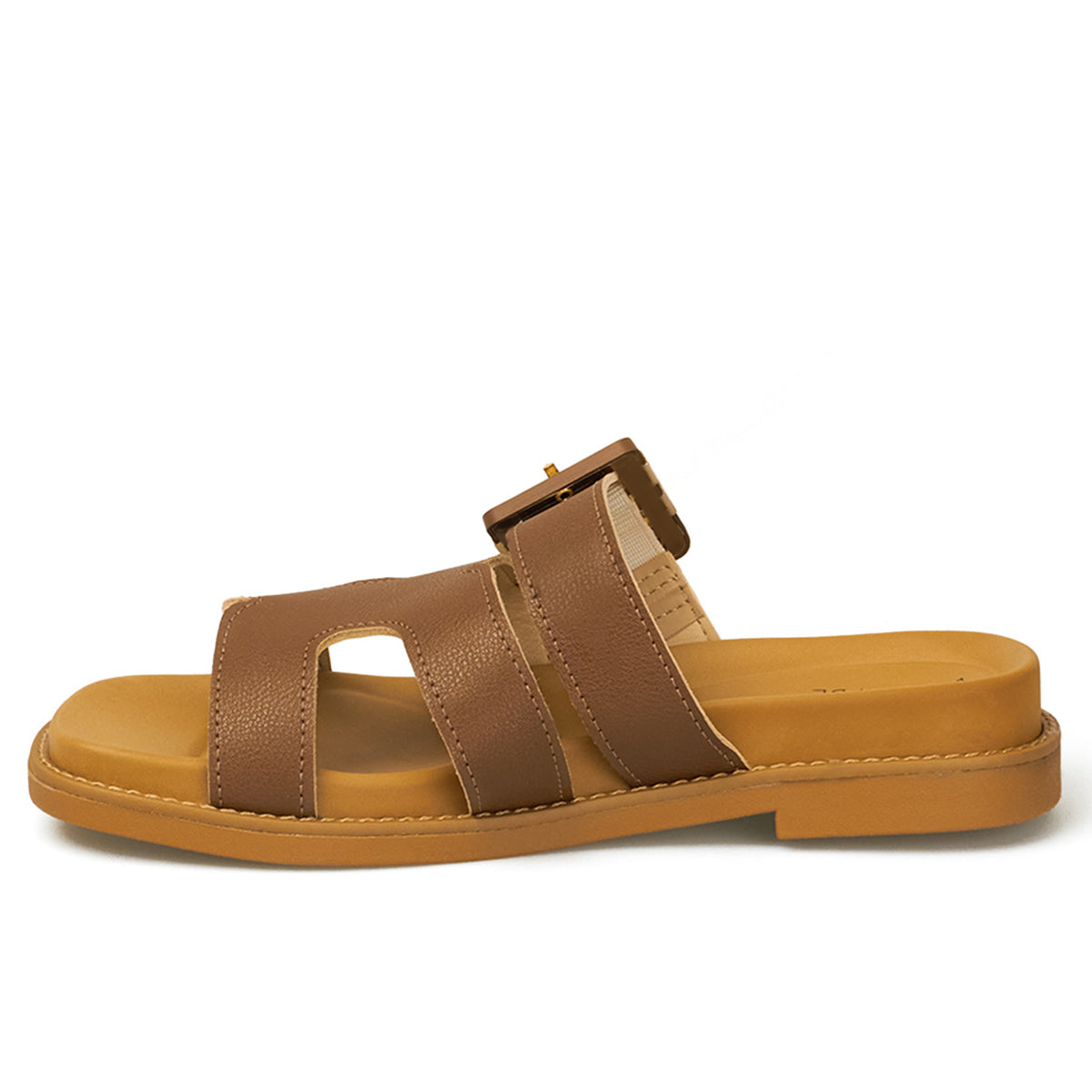 Sandalia Plana Slide Café-Avellana Modare Sandalia plana