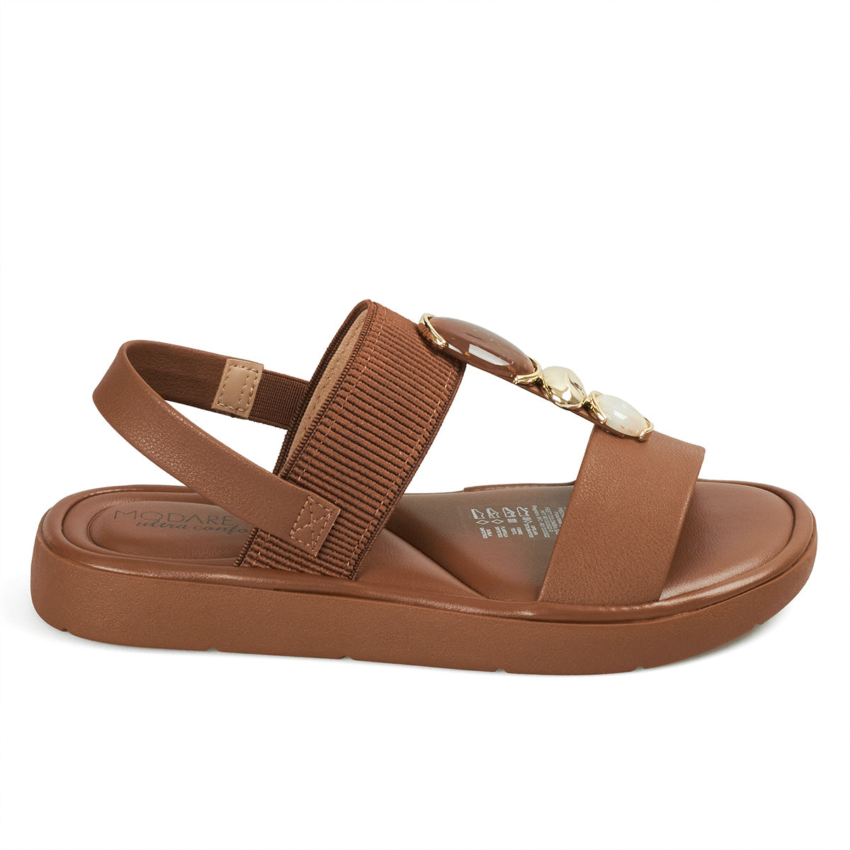 Sandalia Plana Casual Café-Avellana Modare