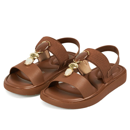 Sandalia Plana Casual Café-Avellana Modare Sandalia plana