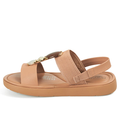 Sandalia Plana Casual Nude Modare Sandalia plana