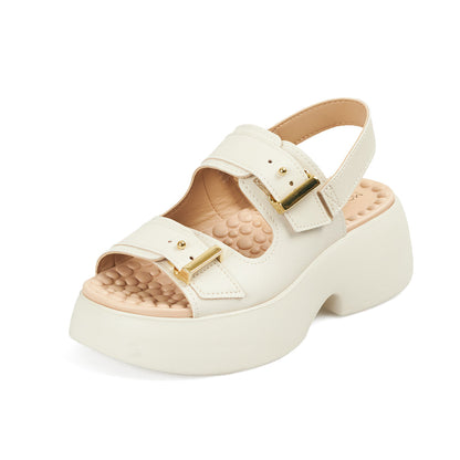 Sandalia Chunky Comfort Plataforma Blanco-Marfil Modare Sandalia plataforma