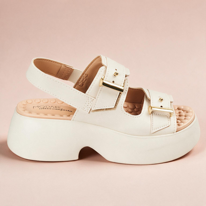 Sandalia Chunky Comfort Plataforma Blanco-Marfil Modare Sandalia
