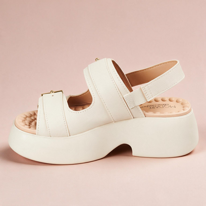 Sandalia Chunky Comfort Plataforma Blanco-Marfil Modare Sandalia