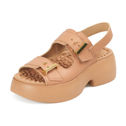 Sandalia Chunky Comfort Plataforma Nude Modare Sandalia plataforma