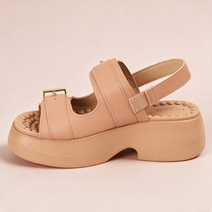 Sandalia Chunky Comfort Plataforma Nude Modare Sandalia