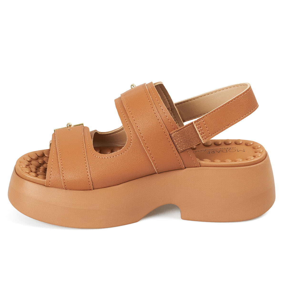 Sandalia Chunky Comfort Plataforma Café-Camel Modare Sandalia plataforma