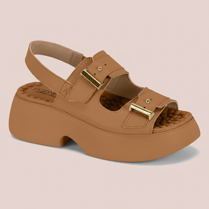 Sandalia Chunky Comfort Plataforma Café-Camel Modare Sandalia