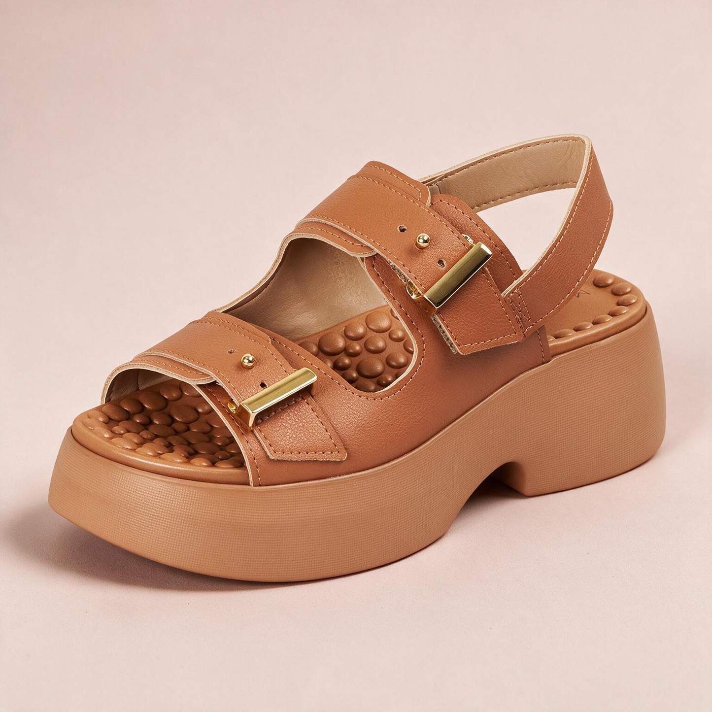 Sandalia Chunky Comfort Plataforma Café-Camel Modare Sandalia