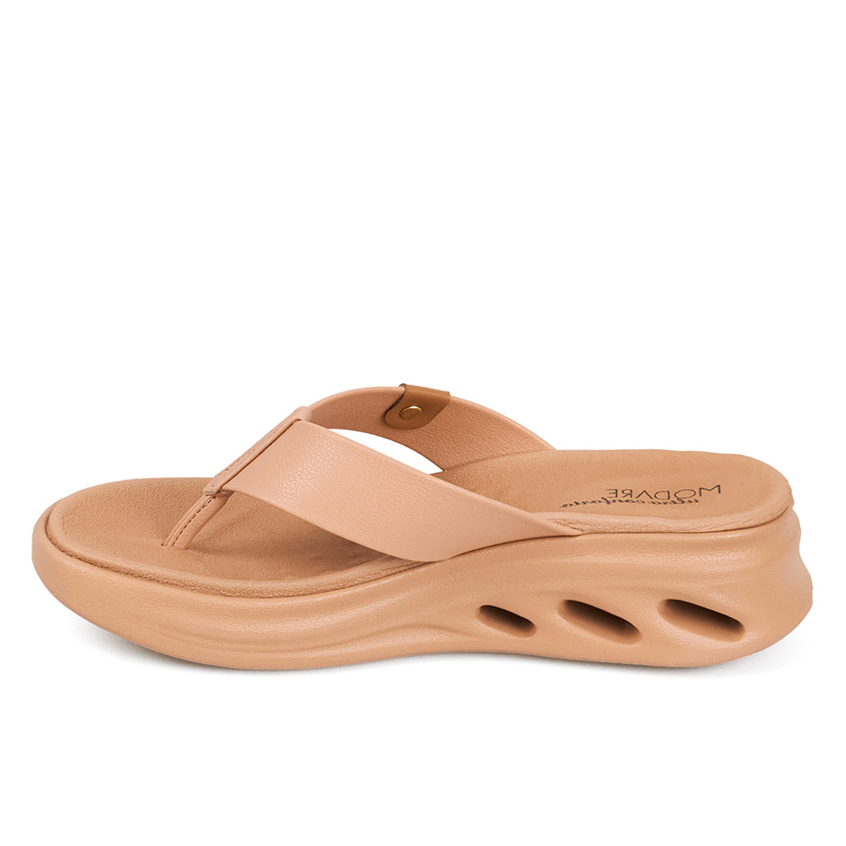 Sandalia Plana Tres Puntadas Nude Modare Sandalia plataforma