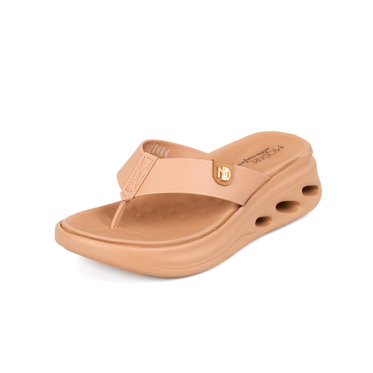 Sandalia Plana Tres Puntadas Nude Modare Sandalia plataforma