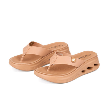 Sandalia Plana Tres Puntadas Nude Modare Sandalia plataforma