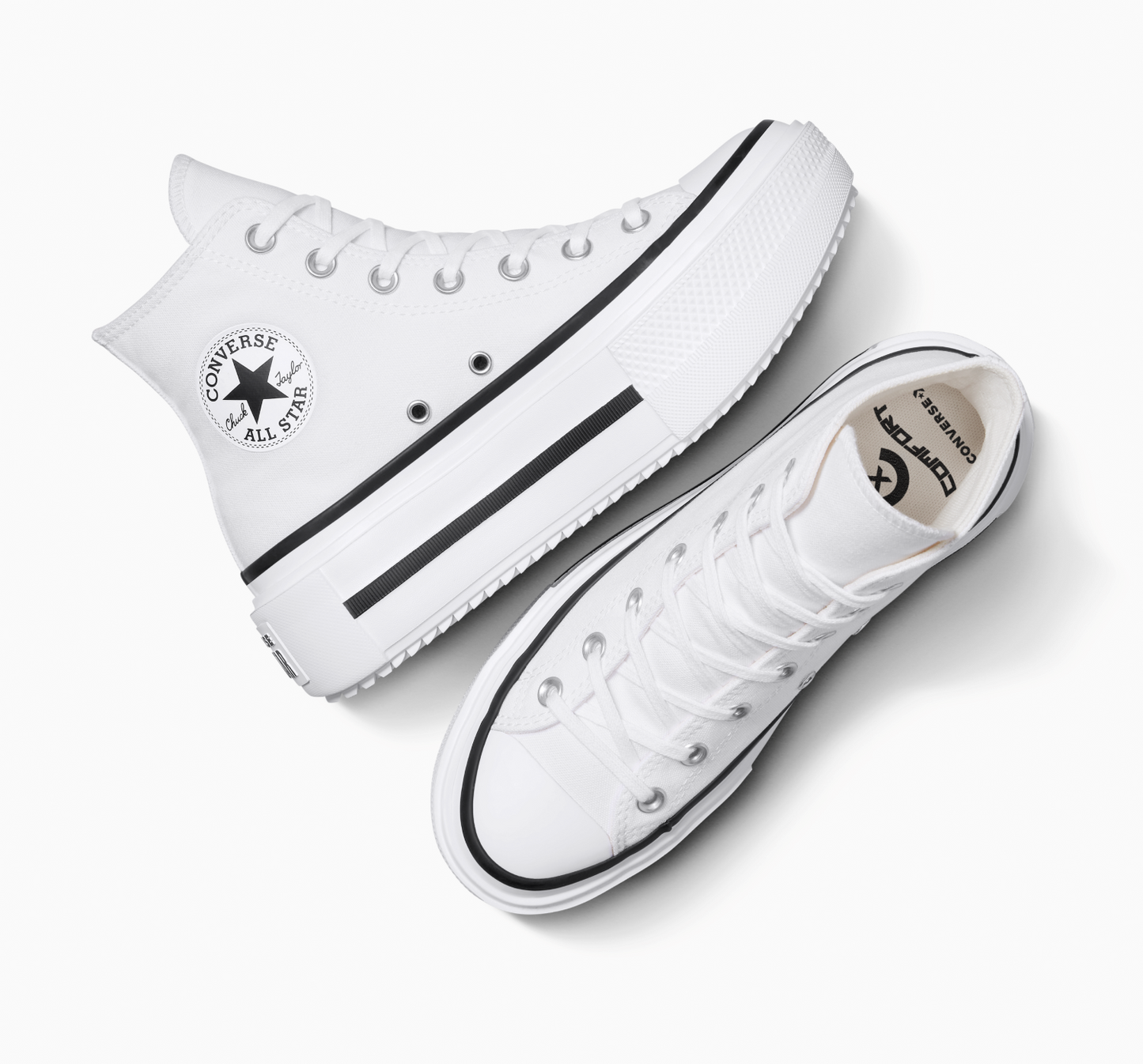 Tenis Converse Ctas Lift Double Stack Bota Blanco Tenis