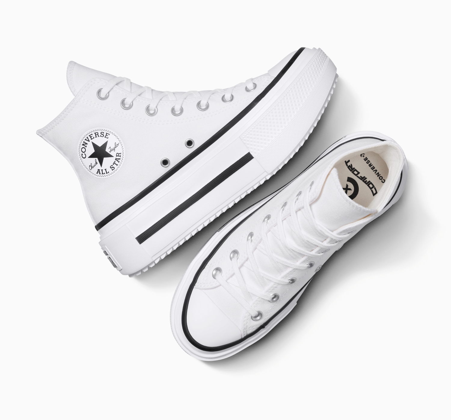 Tenis Converse Ctas Lift Double Stack Bota Blanco Tenis