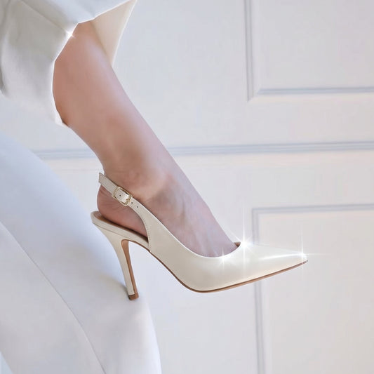 Tacón Medio Slingback Napa Garda Marfil Vizzano Tacones