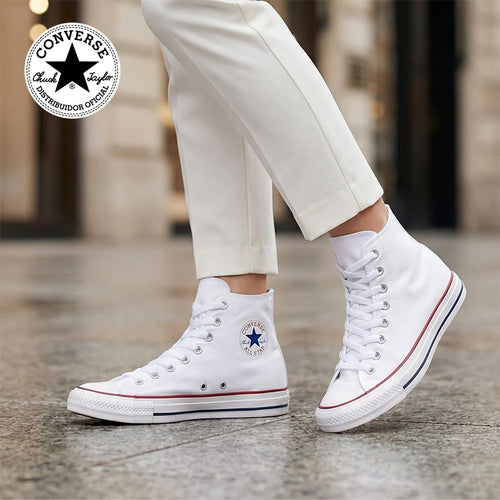 Converse Chuck Taylor All Star bota blanca clásica - vista lateral