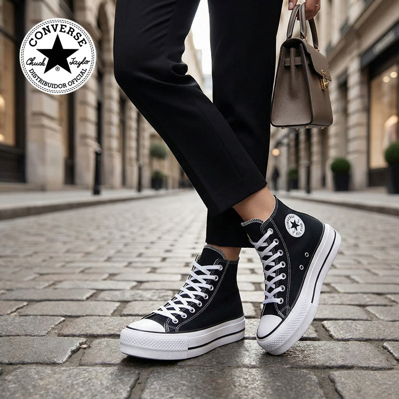 Tenis Converse Chuck Taylor All Star Lift Bota Negro