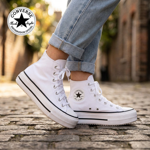 Tenis Converse Ctas Lift Double Stack Bota Blanco