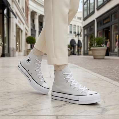 Tenis Converse Chuck Taylor All Star Lift Bota Gris Tenis