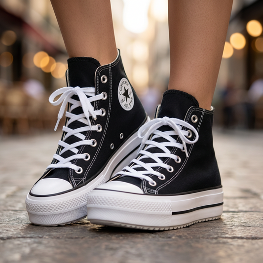 Tenis Converse Ctas Lift Double Stack Bota Negro Tenis